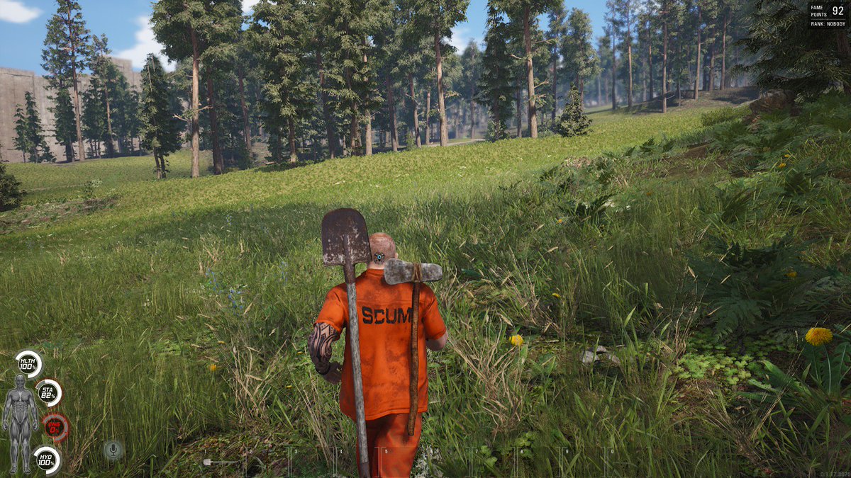 「SCUM」サバイバル日記 3日目 その2樹皮のロープと石と枝を組み合わせて石斧を作った。まんぞくだ。これで作業効率はだ 「SCUM」サバイバル日記 3日目 その2樹皮のロープと石と枝を組み合わせて石斧を作った。まんぞくだ。これで作業効率はだ