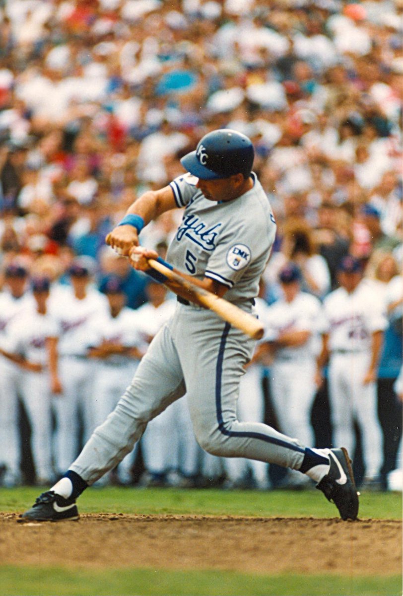 October 3, 1993: George Brett singles in his final Major League at-bat. 
