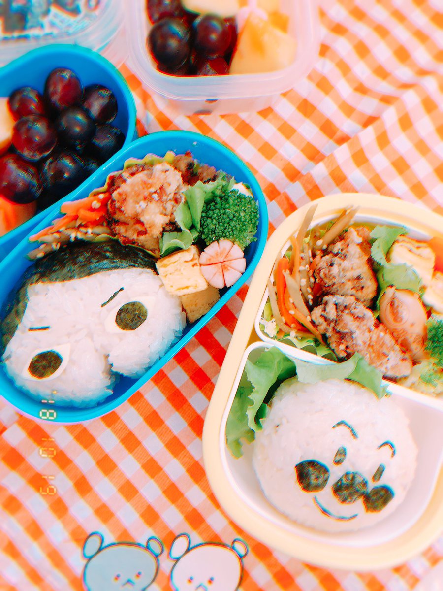 夜な夜な海苔を切った結果がこちら。もちろん感覚頼りのフリーハンド✂️おしりたんてい&あんぱん。あんぱんはともかく、おしり 夜な夜な海苔を切った結果がこちら。もちろん感覚頼りのフリーハンド✂️おしりたんてい&あんぱん。あんぱんはともかく、おしり