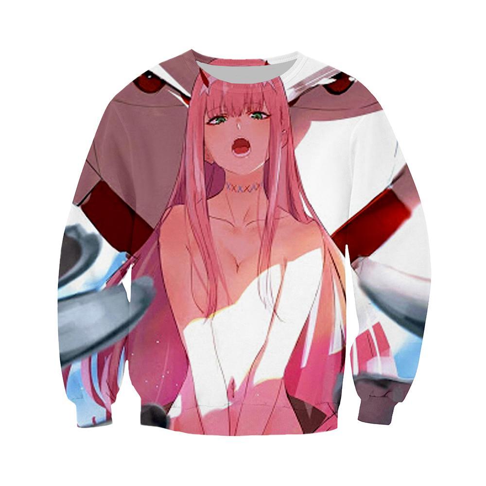 Darling in the Franxx Sweatshirt ダリフラ Naked Zero Two #fandom Darling in the Franxx Sweatshirt ダリフラ Naked Zero Two #fandom