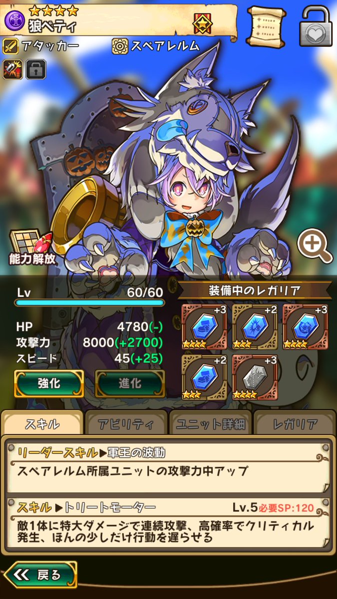 狼ペティ特効記念にハロウィン中は闇属性助っ人にするのでよければ連れて行ってあげてください(_ _)ついでにペティも水属性 狼ペティ特効記念にハロウィン中は闇属性助っ人にするのでよければ連れて行ってあげてください(_ _)ついでにペティも水属性