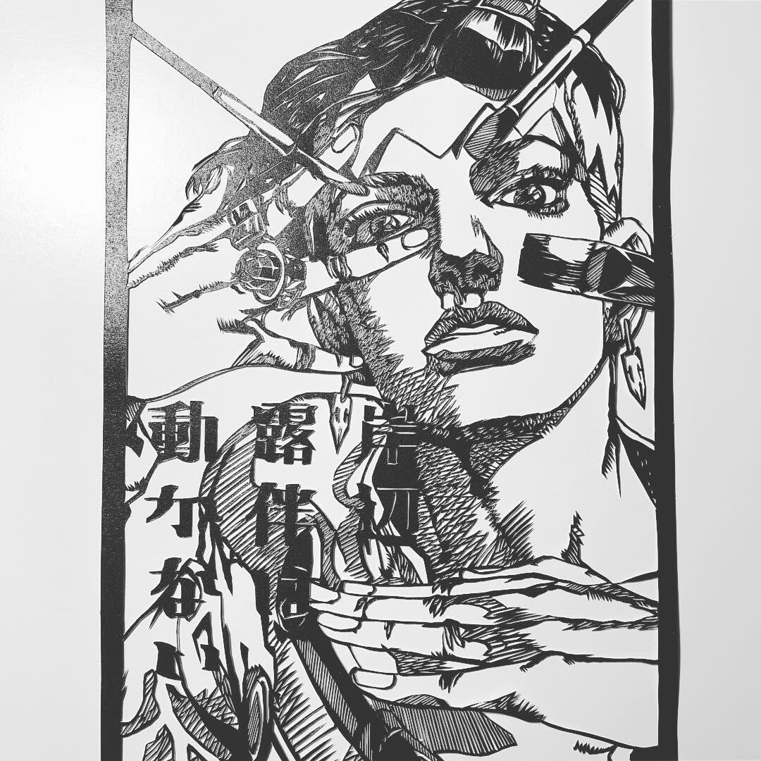 久しぶりに頑張って作りました〜#切り絵#ジョジョの奇妙な冒険 #岸辺露伴 久しぶりに頑張って作りました〜#切り絵#ジョジョの奇妙な冒険 #岸辺露伴