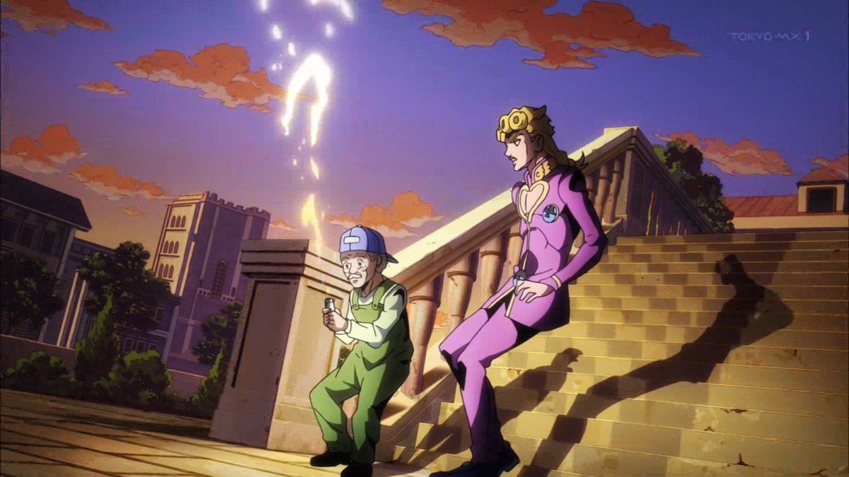 ここで突然夕焼けに空になるの良い#jojo_anime ここで突然夕焼けに空になるの良い#jojo_anime