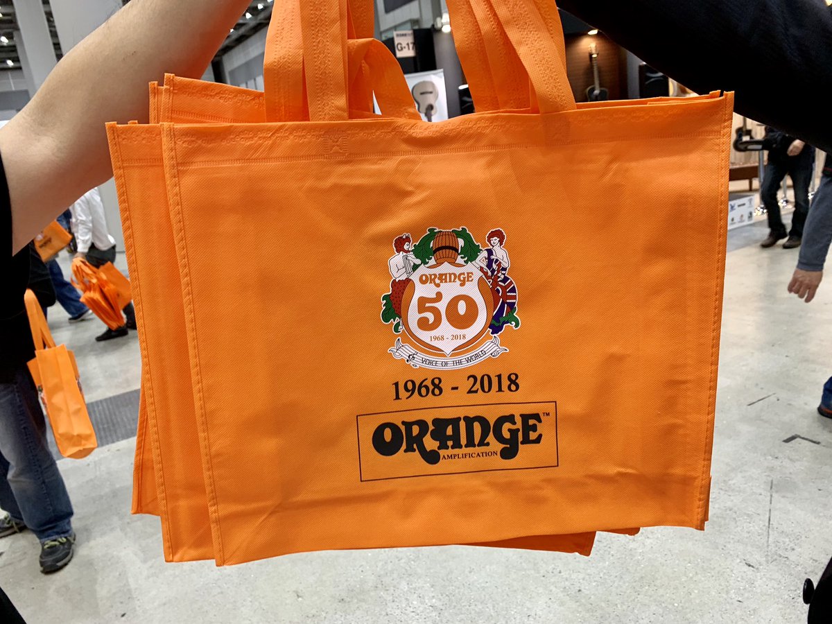ORANGEの不織布バッグもらえますよ🍊#現地リポート #楽器フェア2018 #楽器フェア #ギター ORANGEの不織布バッグもらえますよ🍊#現地リポート #楽器フェア2018 #楽器フェア #ギター