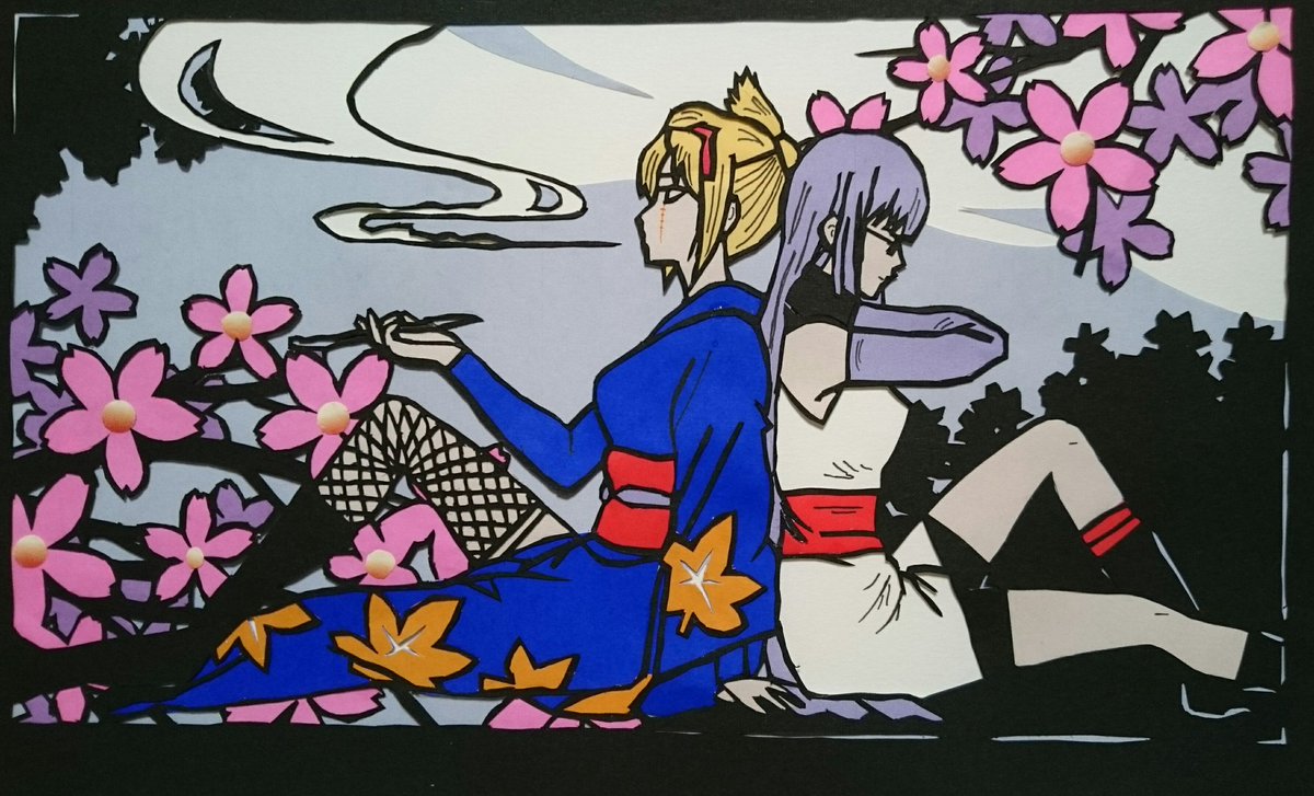 切り絵初期の過去作品まだ線が太い❗銀魂、坂本ですが? ラブライブ! 切り絵初期の過去作品まだ線が太い❗銀魂、坂本ですが? ラブライブ!