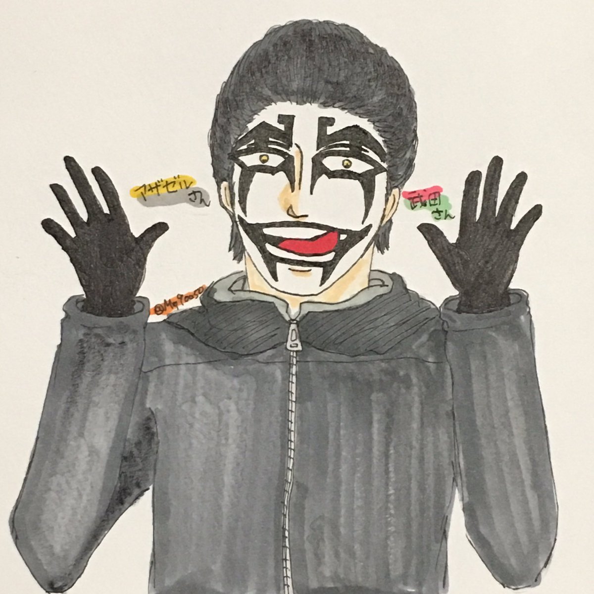 またまた四大悪魔の一人!アザゼルさん描けました!!(*´-`)コミカルな動きがとても好きです!(動きをめっちゃ目で追って またまた四大悪魔の一人!アザゼルさん描けました!!(*´-`)コミカルな動きがとても好きです!(動きをめっちゃ目で追って