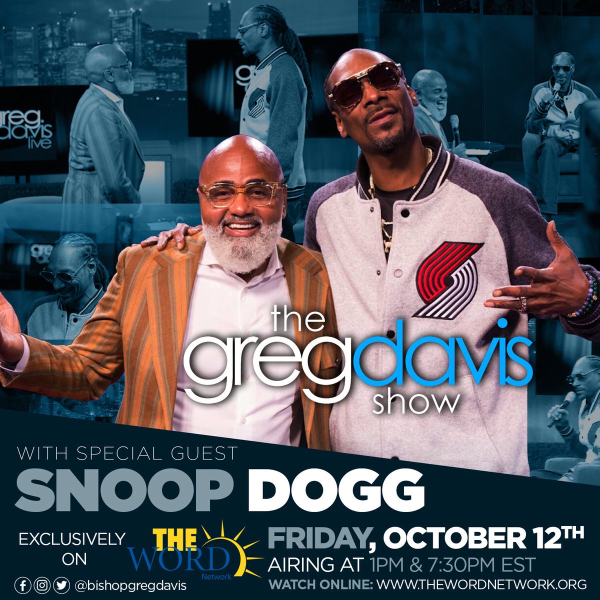 RT @Joy105com: Don’t miss @Bishopgregdavis tonight on @thewordnetwork a real conversation w/ @SnoopDogg https://t.co/wklIJO8fcg