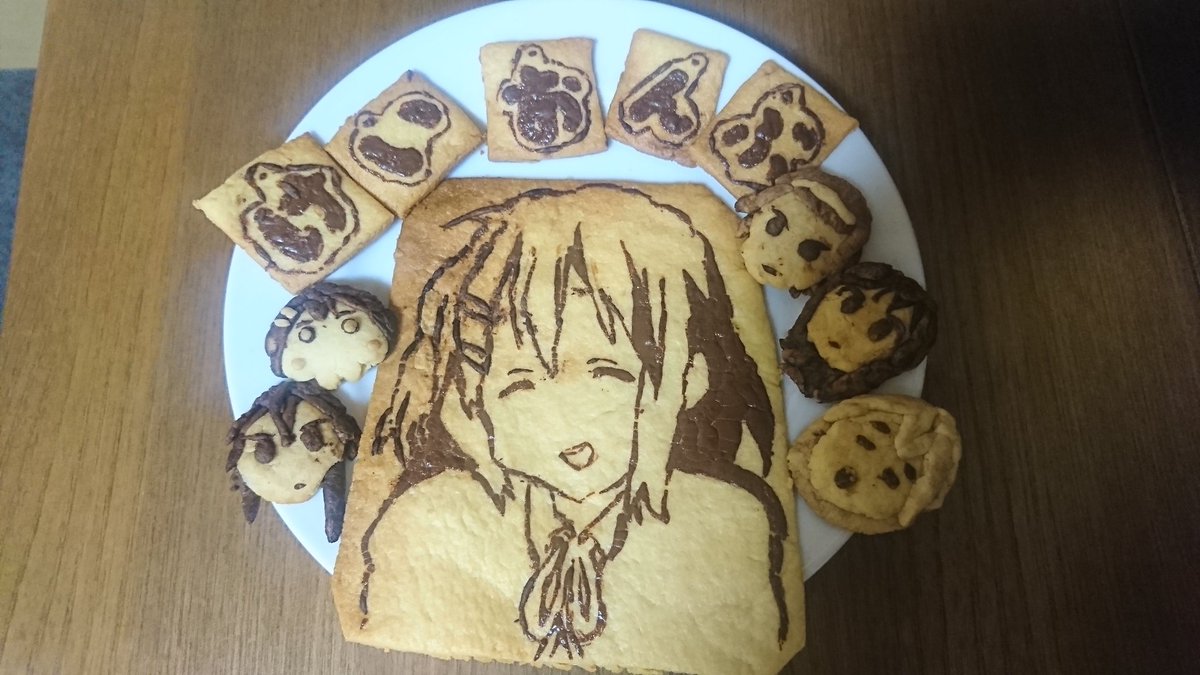 けいおんクッキー作りました!!!#けいおん けいおんクッキー作りました!!!#けいおん