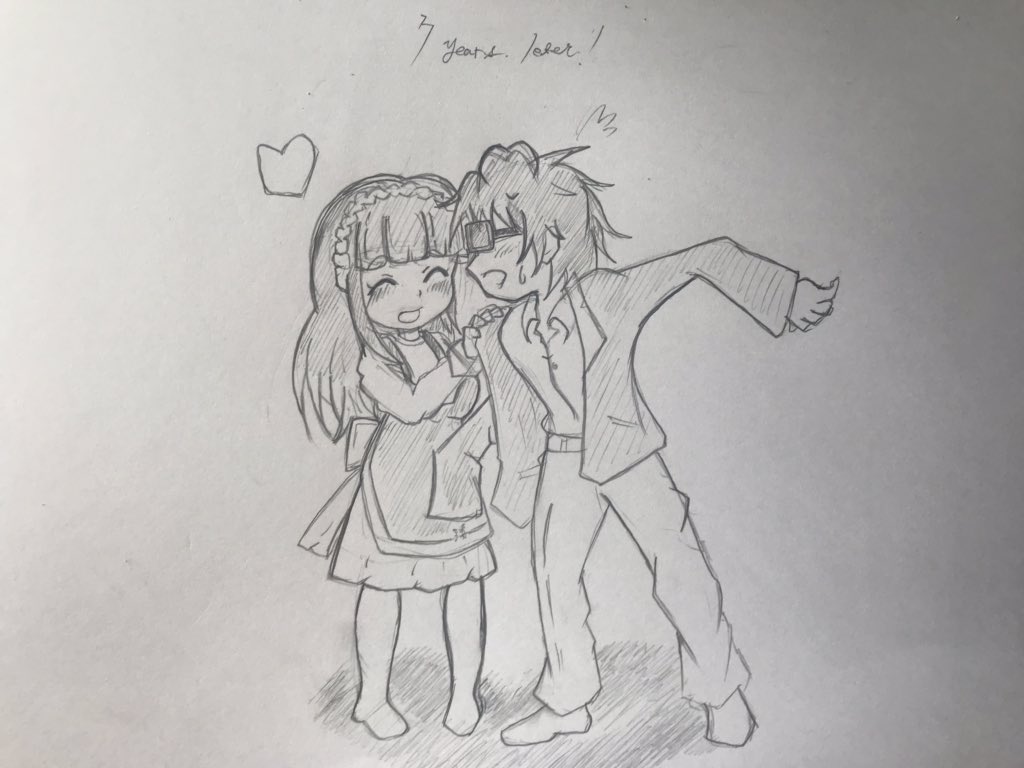 落描きなう7年後もし心美ちゃんと先生が結婚したらを描きました元は、右から連想したっすもうぉ、可愛いかよ!#バトガ #ドク 落描きなう7年後もし心美ちゃんと先生が結婚したらを描きました元は、右から連想したっすもうぉ、可愛いかよ!#バトガ #ドク