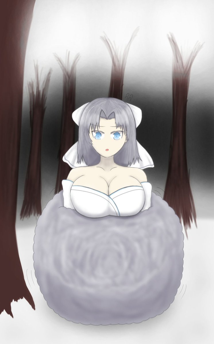 はいっ完成!閃乱カグラの雪泉ちゃんを下半身だけ毛玉拘束→アフロだるま→積もった雪を被っての雪だるまという流れで差分を描い はいっ完成!閃乱カグラの雪泉ちゃんを下半身だけ毛玉拘束→アフロだるま→積もった雪を被っての雪だるまという流れで差分を描い