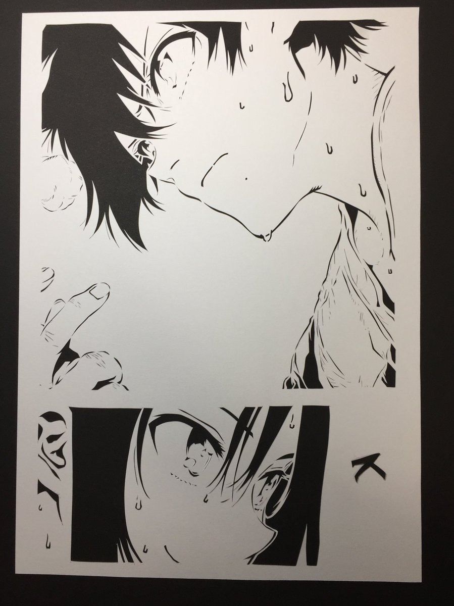 ( T_T)\(^-^ )できた切り絵復活その2#はねバド#切り絵 ( T_T)\(^-^ )できた切り絵復活その2#はねバド#切り絵