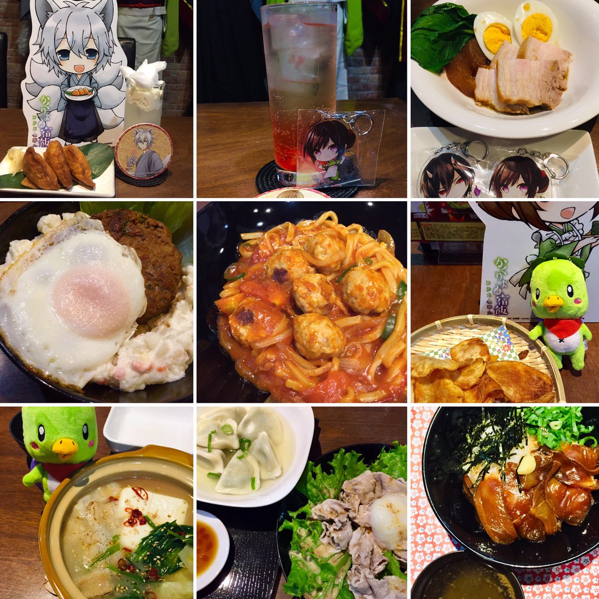 #かくりよの宿飯 お食事処🥢Newtype新宿作中で葵ちゃん、(葵ちゃん&暁)、銀次さん、時彦&静奈舟木さん&お三江さ #かくりよの宿飯 お食事処🥢Newtype新宿作中で葵ちゃん、(葵ちゃん&暁)、銀次さん、時彦&静奈舟木さん&お三江さ