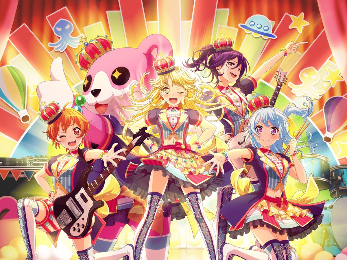 第1回ガールズバンド総選挙記念イラスト、日本語版と英語版の比較。#バンドリ #ガルパ 第1回ガールズバンド総選挙記念イラスト、日本語版と英語版の比較。#バンドリ #ガルパ