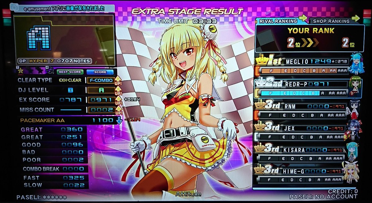 ☆7 Attitude (DPH) 初フルコン (OP:正規)☆7 Bad Routine (DPH) 初フルコン (O ☆7 Attitude (DPH) 初フルコン (OP:正規)☆7 Bad Routine (DPH) 初フルコン (O