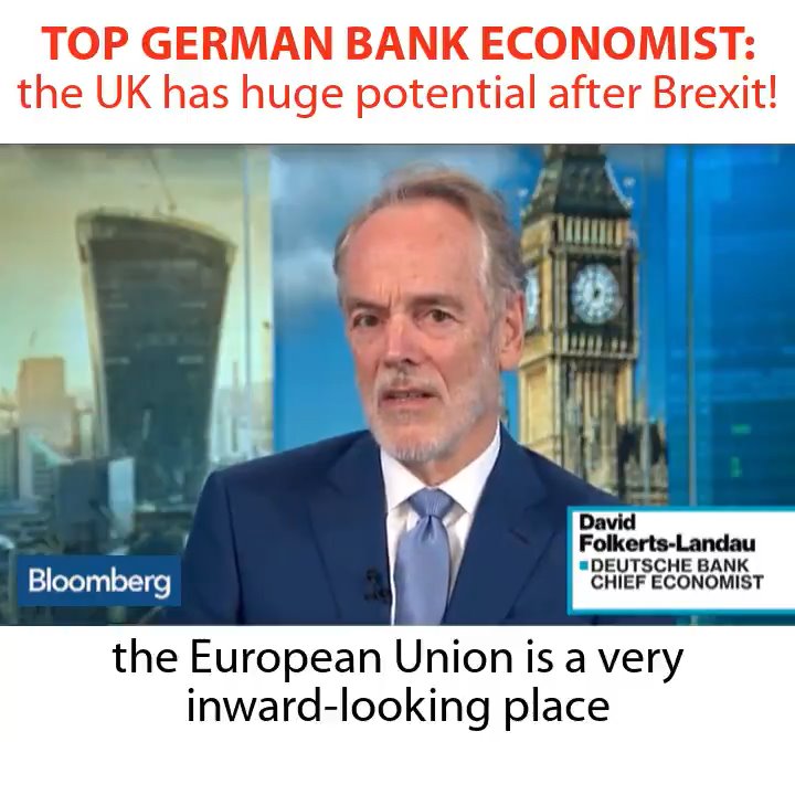What will the UK economy look like in ten years? The Chief Economist at Germany's largest bank, Deutsche Bank, says that if we can do our own trade deals with the rest of the world, the outlook is positive 👍 https://t.co/LO7MRXaKAZ