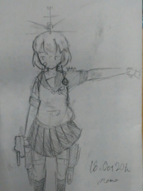 #艦これ #女の子 #朧 #シャーペン落書き練習 #艦これ #女の子 #朧 #シャーペン落書き練習