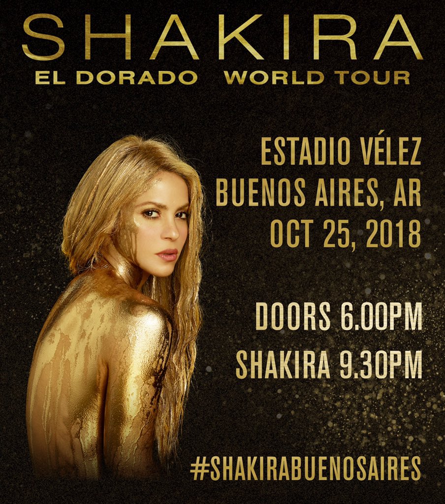 Hola Argentina! Aquí están los horarios para el show de esta noche! ShakHQ #ShakiraBuenosAires. https://t.co/PQRVxZTuFo