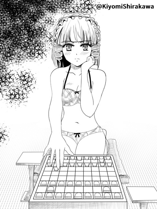 極黒のブリュンヒルデより橘佳奈。服を着ていないのは、将棋盤を描いていたらあっという間に時間がなくなってしまい、描く暇がな 極黒のブリュンヒルデより橘佳奈。服を着ていないのは、将棋盤を描いていたらあっという間に時間がなくなってしまい、描く暇がな