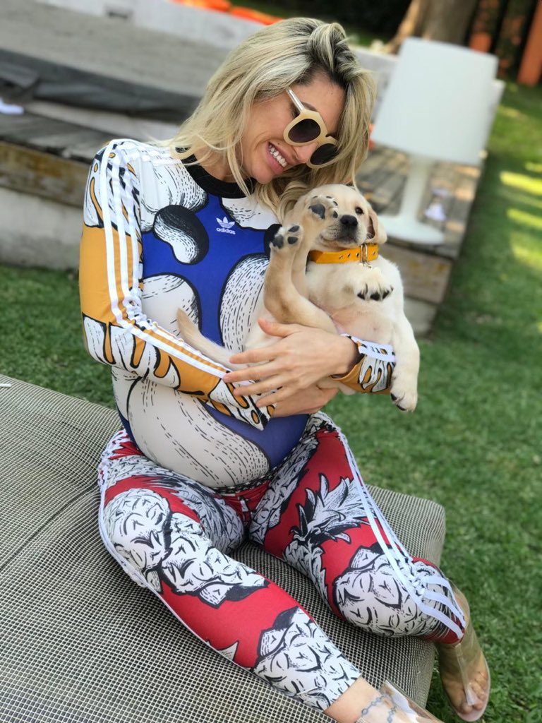 Miren lo q es #Bailey!!!!!, el cachorrito de #Mirko y @marley_ok , loca de amor..... ????❤️ #CumpleDeMirko https://t.co/Z5HRvrU4xW
