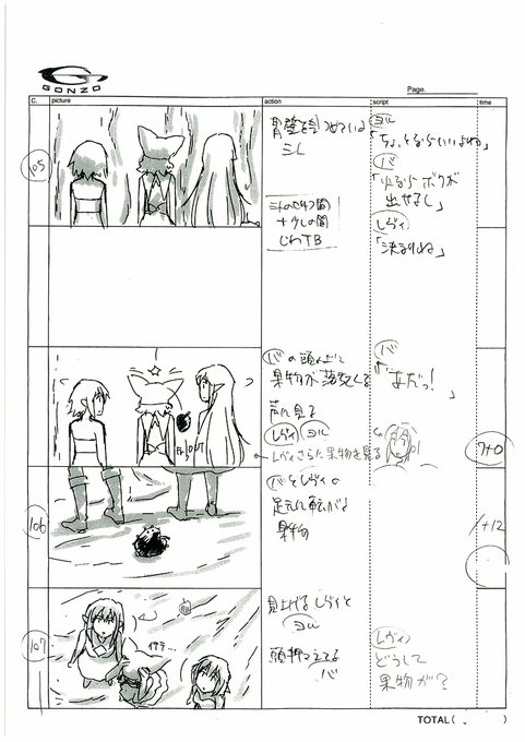 続けてコンテをアップ。脚本はこうなんだもん。 胃壁を見て顔を寄せ合っている3人。ヨルムンガルド「ちょっとならいいよね」バ 続けてコンテをアップ。脚本はこうなんだもん。 胃壁を見て顔を寄せ合っている3人。ヨルムンガルド「ちょっとならいいよね」バ