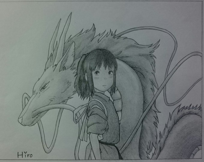 シャーペンで…千と千尋の神隠し#模写#ジブリ#千と千尋の神隠し #千とハク シャーペンで…千と千尋の神隠し#模写#ジブリ#千と千尋の神隠し #千とハク
