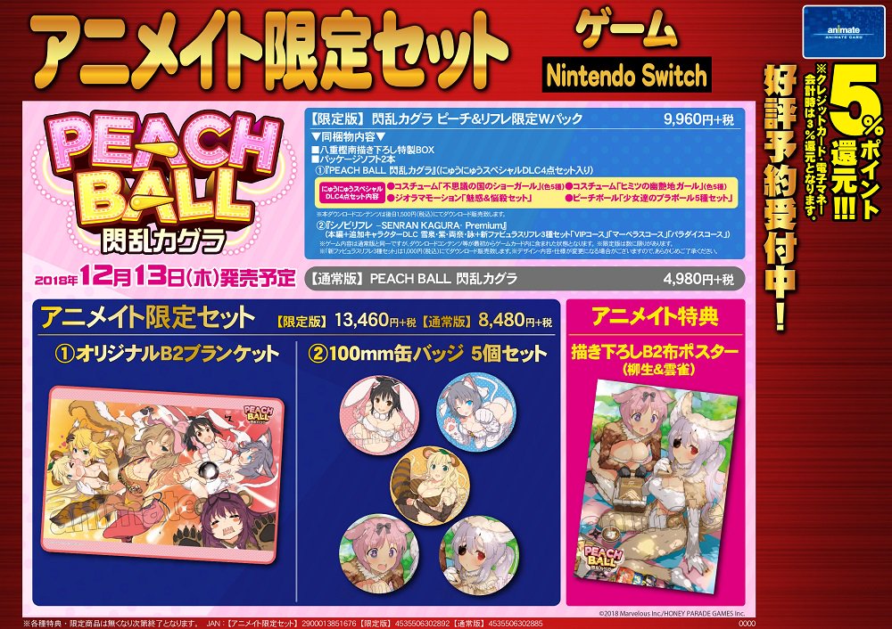 【閃乱カグラ ピーチ&リフレ限定Wパック】アニメイト限定セットは≪オリジナルB2ブランケット≫、≪100mm缶バッジ 5 【閃乱カグラ ピーチ&リフレ限定Wパック】アニメイト限定セットは≪オリジナルB2ブランケット≫、≪100mm缶バッジ 5