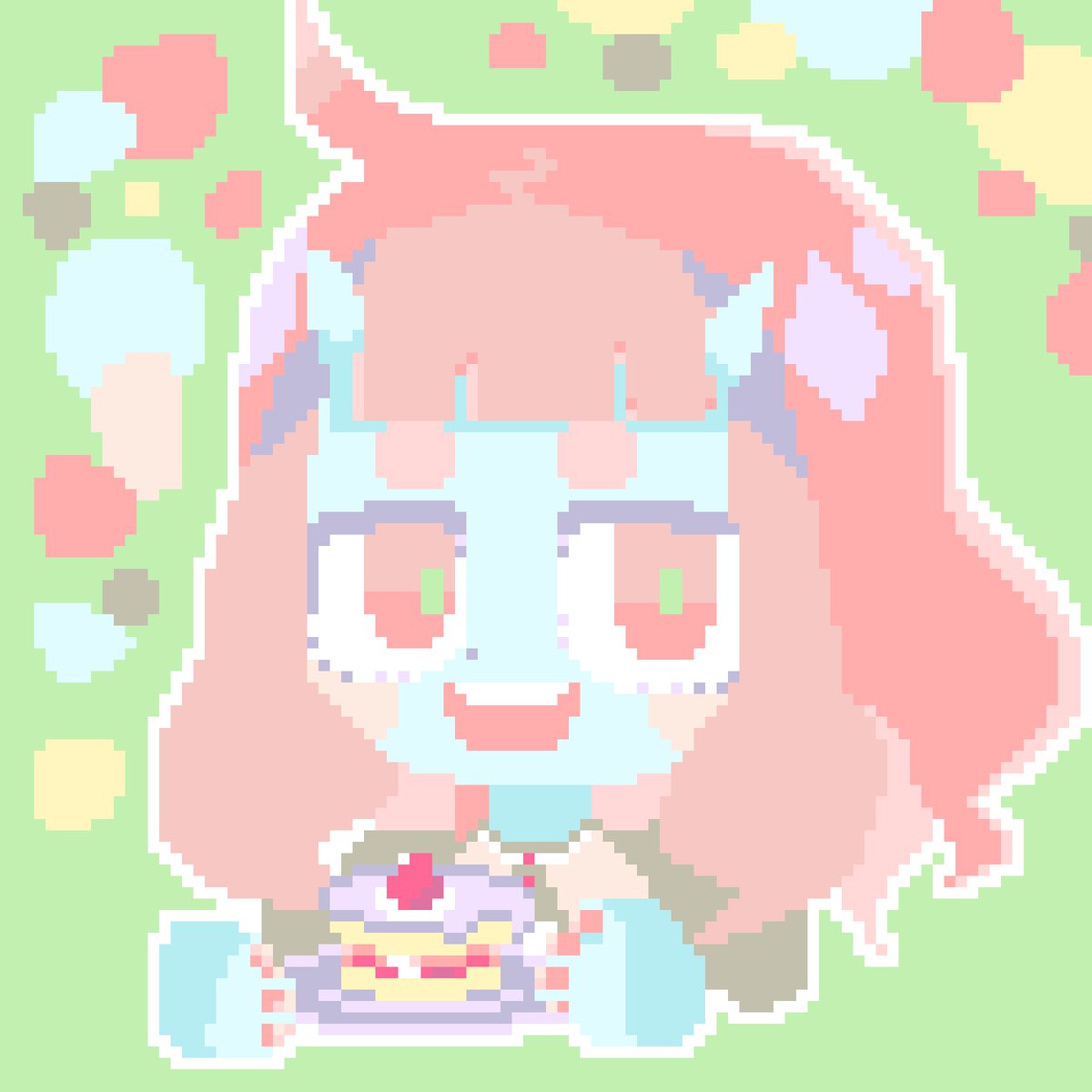 あおおにガール#pixelart #ドット絵 あおおにガール#pixelart #ドット絵