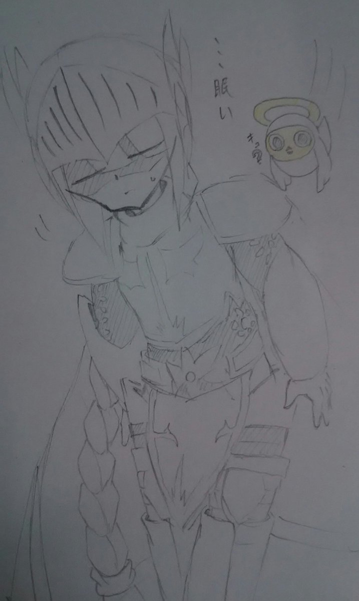 遊びに来たキュピィちゃんと唐突に眠くなるジャンヌ(幽)ちゃん書きました。#オレカバトル 遊びに来たキュピィちゃんと唐突に眠くなるジャンヌ(幽)ちゃん書きました。#オレカバトル