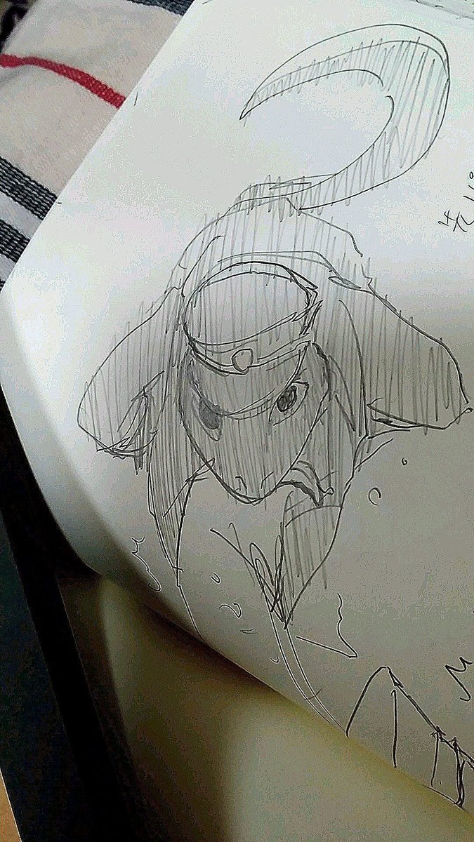 このシーン描きたいためだけに生まれたキャラクター。イモリアグムテさん。 #314号室 #こじよめ #看守 #アグム このシーン描きたいためだけに生まれたキャラクター。イモリアグムテさん。 #314号室 #こじよめ #看守 #アグム