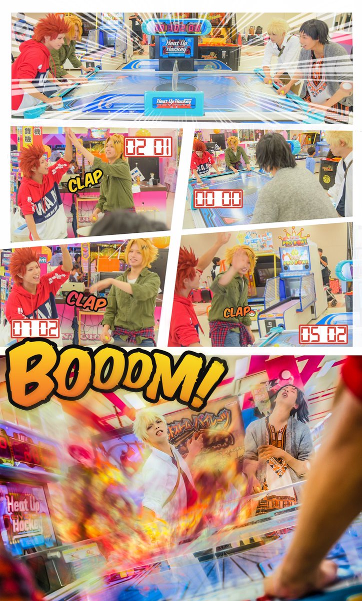 【 コスプレ / #僕のヒーローアカデミア 】 爆豪派閥でエアホッケーしてみた爆豪 (ヨッシー)上鳴( )切島( ) 【 コスプレ / #僕のヒーローアカデミア 】 爆豪派閥でエアホッケーしてみた爆豪 (ヨッシー)上鳴( )切島( )