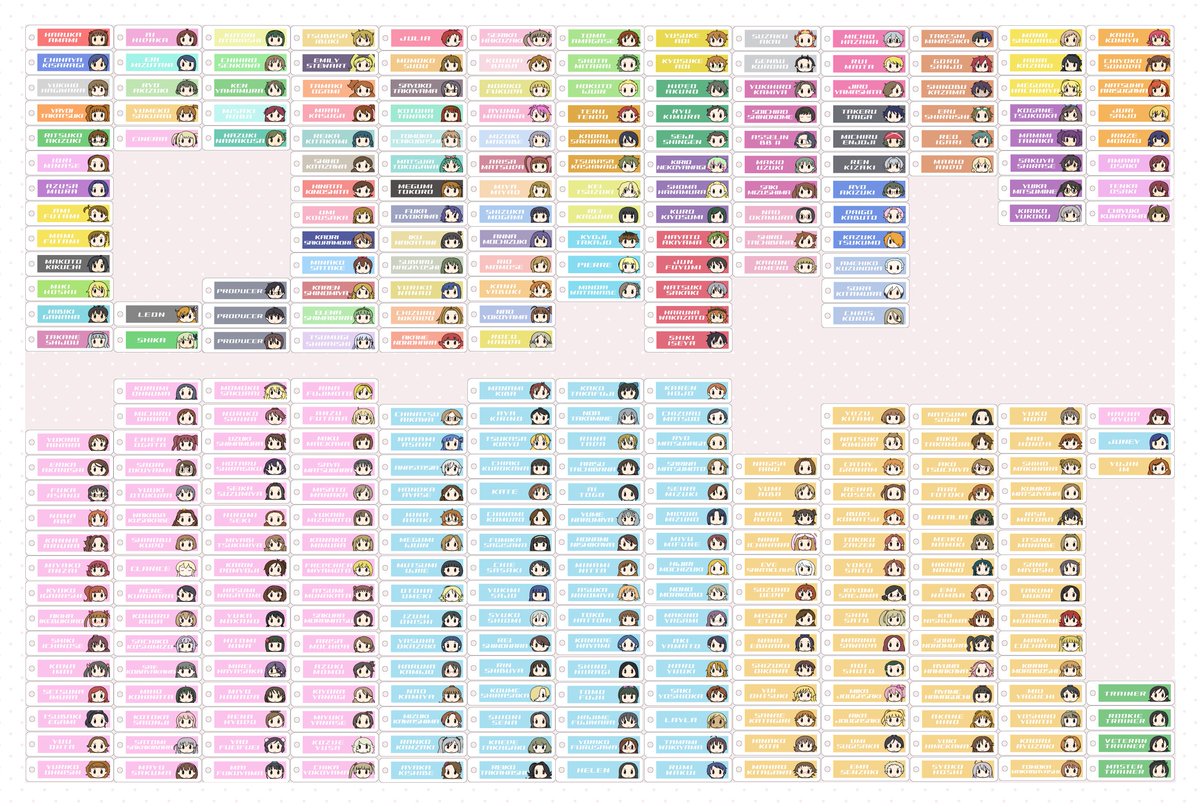せっかくアクリルキーホルダーシャニマスちゃんも作ったから絵を合わせて、みんなまとめてアイドルマスター😊カラフルだね~みん せっかくアクリルキーホルダーシャニマスちゃんも作ったから絵を合わせて、みんなまとめてアイドルマスター😊カラフルだね~みん