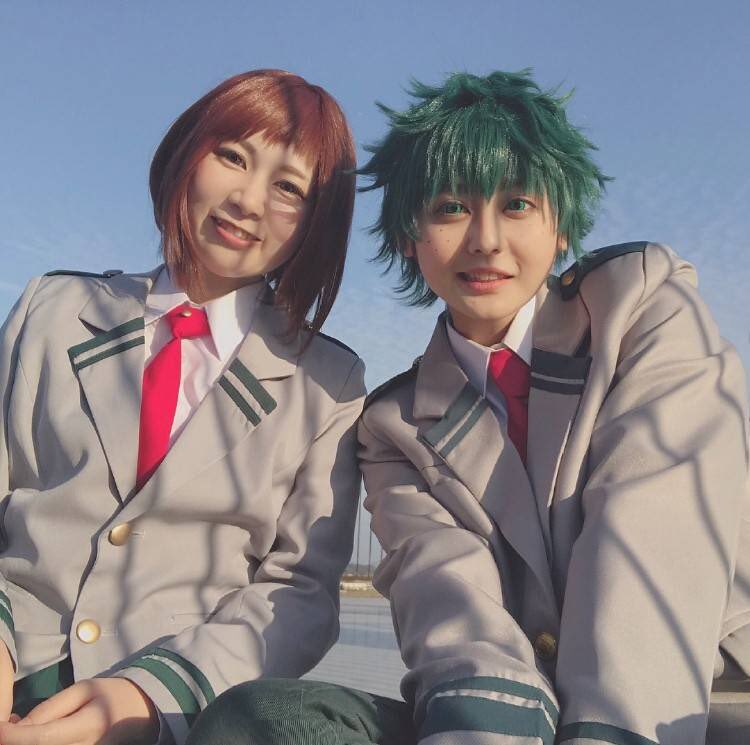 < cosplay 緑茶 >僕のヒーローアカデミアデク * 凛星お茶子 *日向さん緑茶させてもらった…💚💗 < cosplay 緑茶 >僕のヒーローアカデミアデク * 凛星お茶子 *日向さん緑茶させてもらった…💚💗