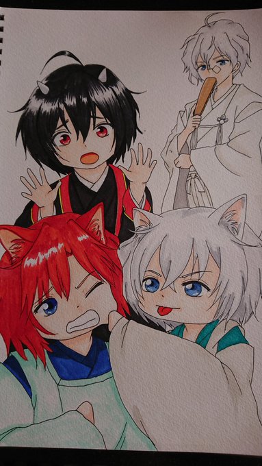 落書き♡もしも…小さい時に逢っていたら、こんな感じなだったかな…( *´꒳`*)!?#かくりよの宿飯 #描いてみた 落書き♡もしも…小さい時に逢っていたら、こんな感じなだったかな…( *´꒳`*)!?#かくりよの宿飯 #描いてみた