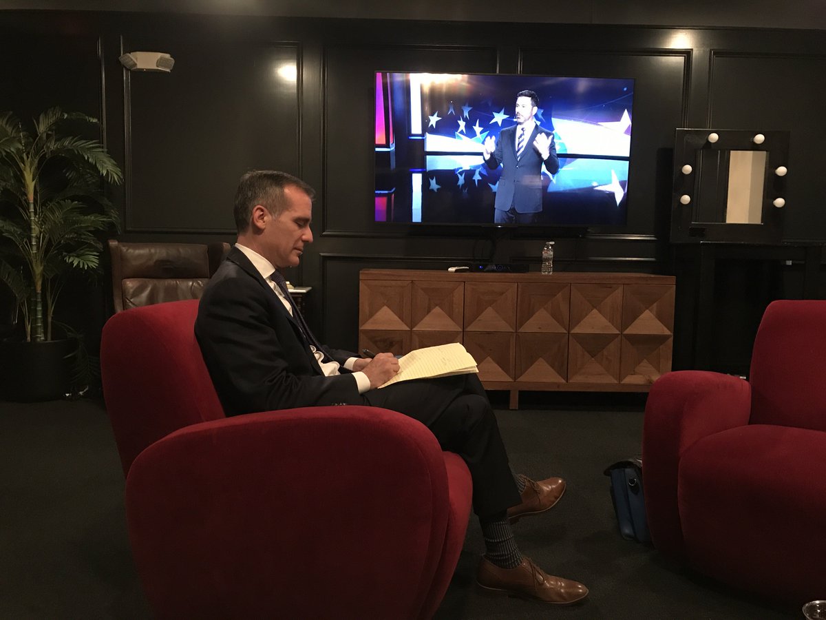 RT @ericgarcetti: Backstage at @JimmyKimmelLive, ready to discuss how we flipped the House in #Midterms2018. https://t.co/SlfzF9aoJ9