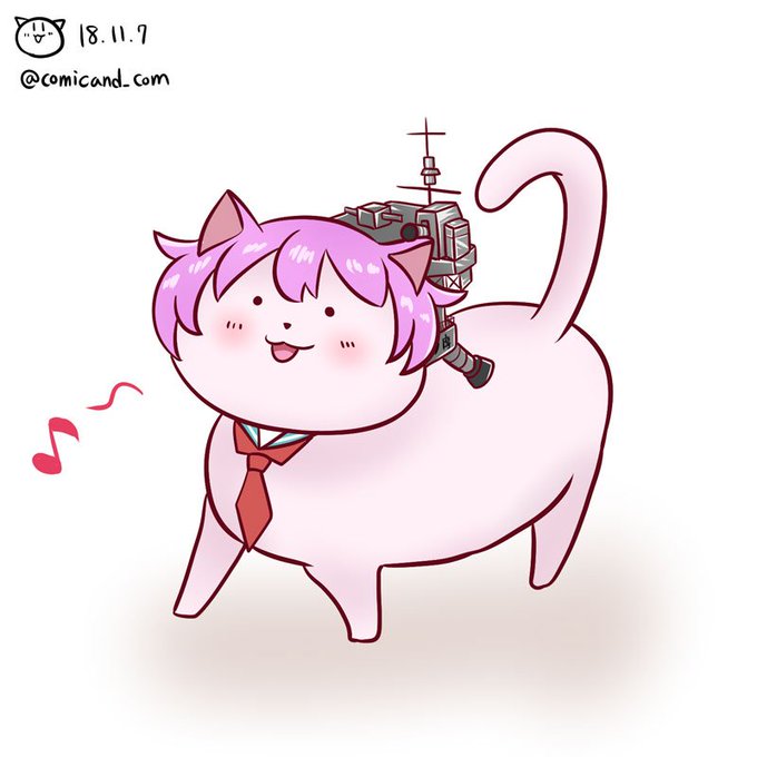 軽巡、多摩です。猫じゃないにゃ。描いてて何かに似てるな~と思ったらアホガールの犬でした。猫じゃないね。#艦これ版深夜の真 軽巡、多摩です。猫じゃないにゃ。描いてて何かに似てるな~と思ったらアホガールの犬でした。猫じゃないね。#艦これ版深夜の真