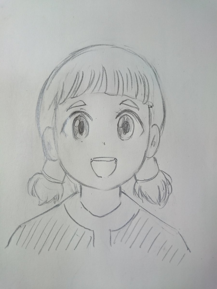 今日の出勤前の思い付き落書きは、昨日の #宇宙よりも遠い場所 のキマリちゃんの髪を後ろで2箇所結んだら #未来少年コナン 今日の出勤前の思い付き落書きは、昨日の #宇宙よりも遠い場所 のキマリちゃんの髪を後ろで2箇所結んだら #未来少年コナン