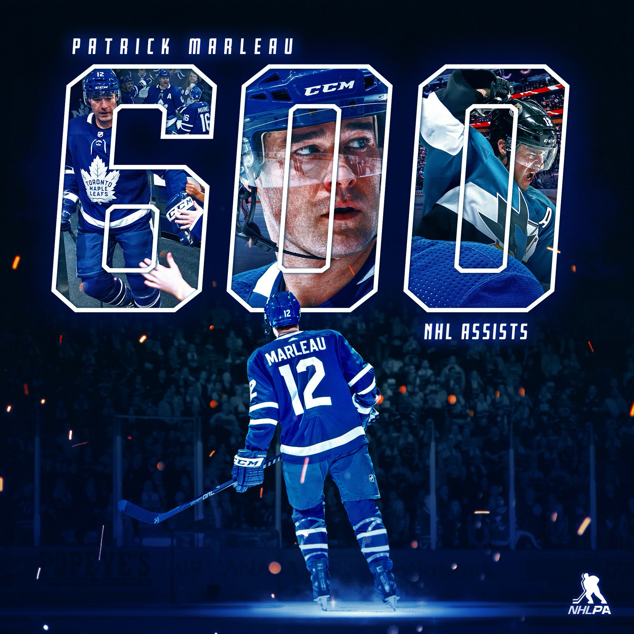 🍎 Another helping hand from Patrick Marleau in last night's @MapleLeafs win – his 600th to be exact! https://t.co/eJA6dDFHQi