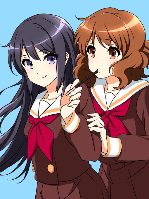今日はポッキーの日という事で、久美子と麗奈を描きました。 #響けユーフォニアム #黄前久美子 #香坂麗奈 今日はポッキーの日という事で、久美子と麗奈を描きました。 #響けユーフォニアム #黄前久美子 #香坂麗奈