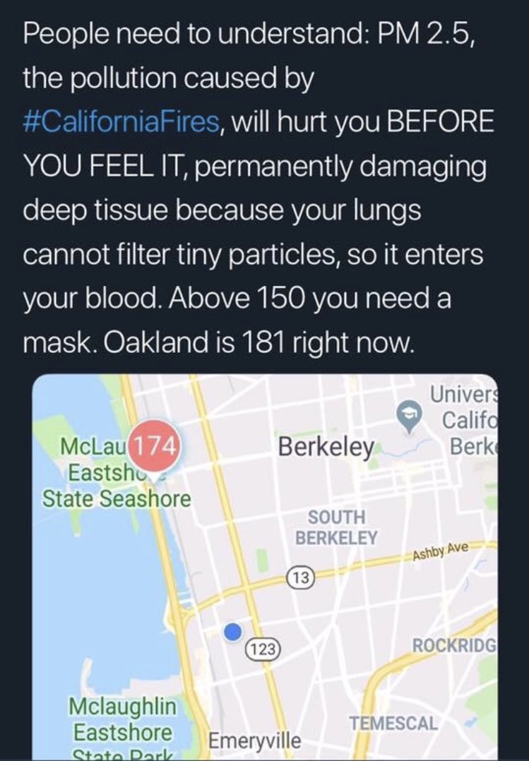 Take heed all who are near the #Californiafires...! https://t.co/Ibq42Kpvps