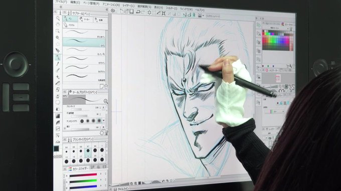 🍓北斗の拳 イチゴ味!聖帝サウザー様イラストメイキング✨液タブの上をスイスイとペンが走ってサウザー様が描かれていきます〜 🍓北斗の拳 イチゴ味!聖帝サウザー様イラストメイキング✨液タブの上をスイスイとペンが走ってサウザー様が描かれていきます〜
