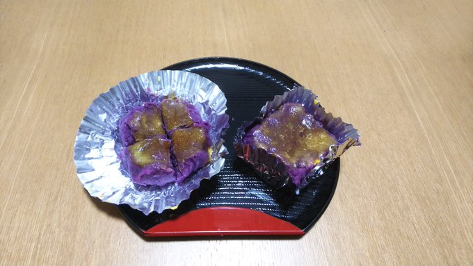 綺麗にできたと思いますのうりんむらのさつまいも、パープルスイートでスイートポテト作りました 綺麗にできたと思いますのうりんむらのさつまいも、パープルスイートでスイートポテト作りました