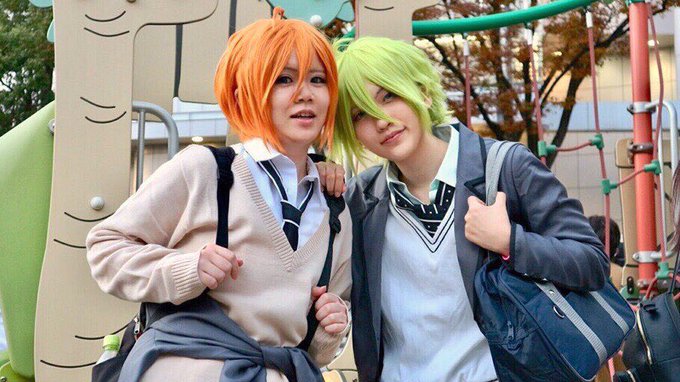 【コスプレ】MARGINAL#4 💚野村エル・野村アール🧡💚星名ゆん🧡しおPhoto:結羽さん(@__wing_sn 【コスプレ】MARGINAL#4 💚野村エル・野村アール🧡💚星名ゆん🧡しおPhoto:結羽さん(@__wing_sn