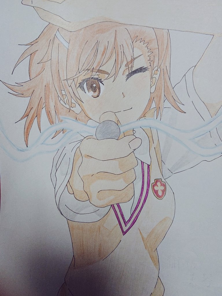 (「・ω・)「ホイ!!一応完成かな?#とある科学の超電磁砲#御坂美琴 #絵描きさんとつながりたい (「・ω・)「ホイ!!一応完成かな?#とある科学の超電磁砲#御坂美琴 #絵描きさんとつながりたい