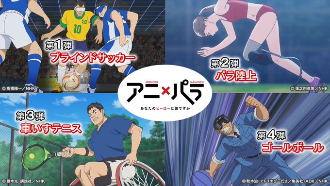 【アニパラ1~3弾 アニメ全編公開中!】パラスポーツの魅力をアニメで伝える「アニパラ」。「キャプテン翼」の高橋陽一×ブラ 【アニパラ1~3弾 アニメ全編公開中!】パラスポーツの魅力をアニメで伝える「アニパラ」。「キャプテン翼」の高橋陽一×ブラ