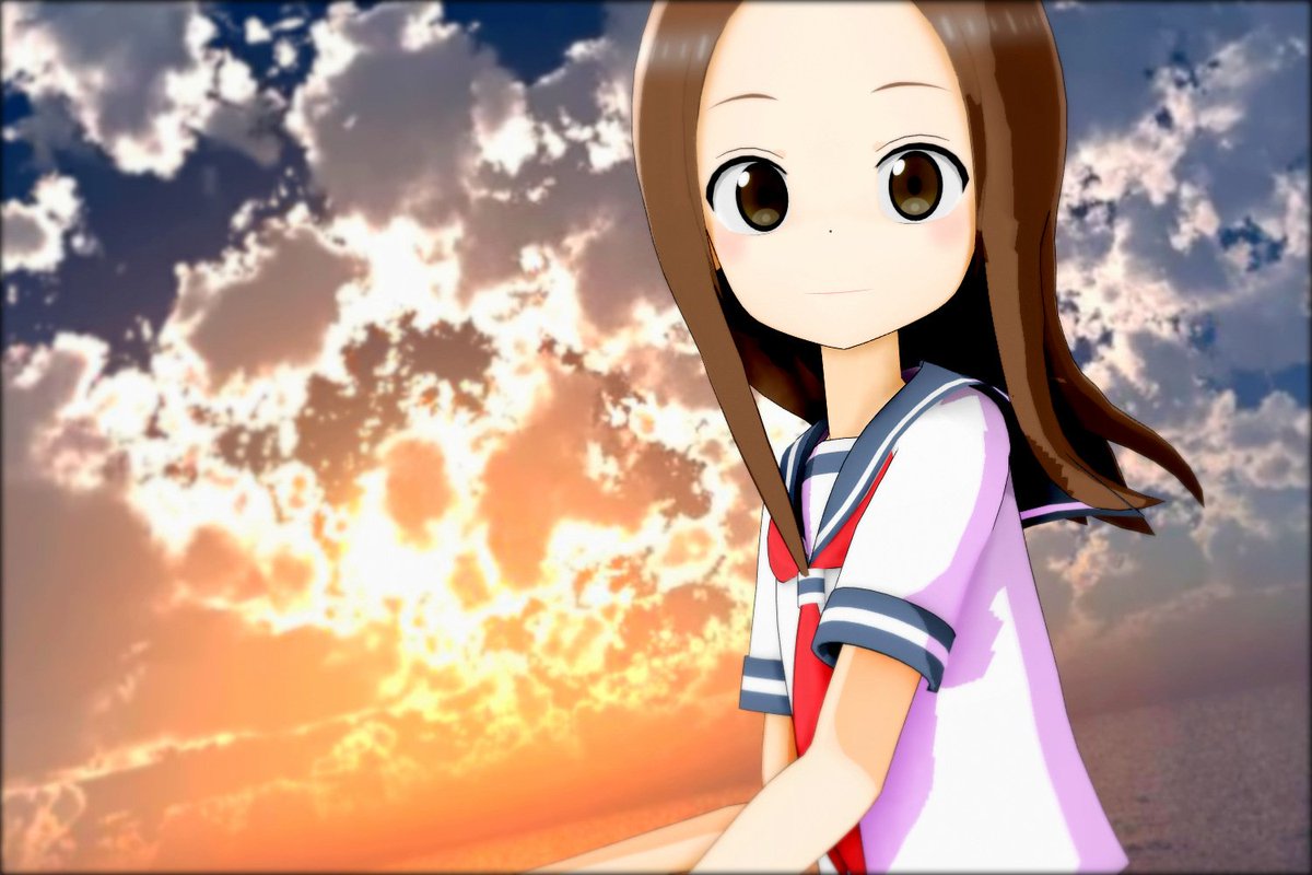 #からかい上手の高木さん #高木さんめ ini-T式「高木さん」モデルで一枚、スカイドームは怪獣対若大将P様の「鮮麗な夕 #からかい上手の高木さん #高木さんめ ini-T式「高木さん」モデルで一枚、スカイドームは怪獣対若大将P様の「鮮麗な夕