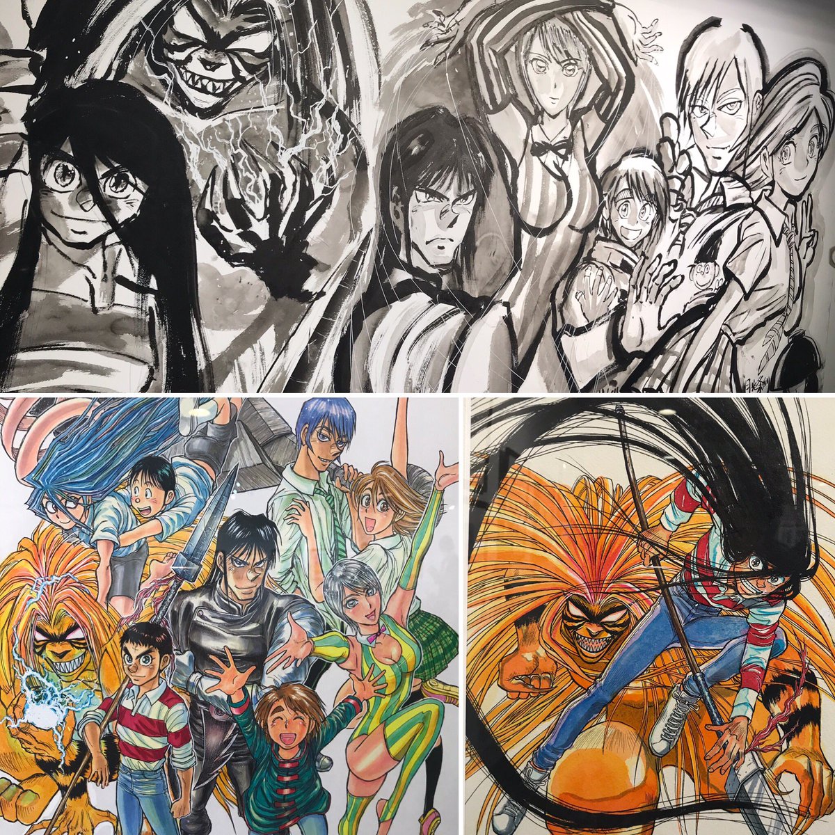 #藤田和日郎原画展 へ!大胆かつ繊細な原画のパワー凄まじいです。ホワイトの入れ方や効果が印象的で綺麗だったなぁ。うしおと #藤田和日郎原画展 へ!大胆かつ繊細な原画のパワー凄まじいです。ホワイトの入れ方や効果が印象的で綺麗だったなぁ。うしおと