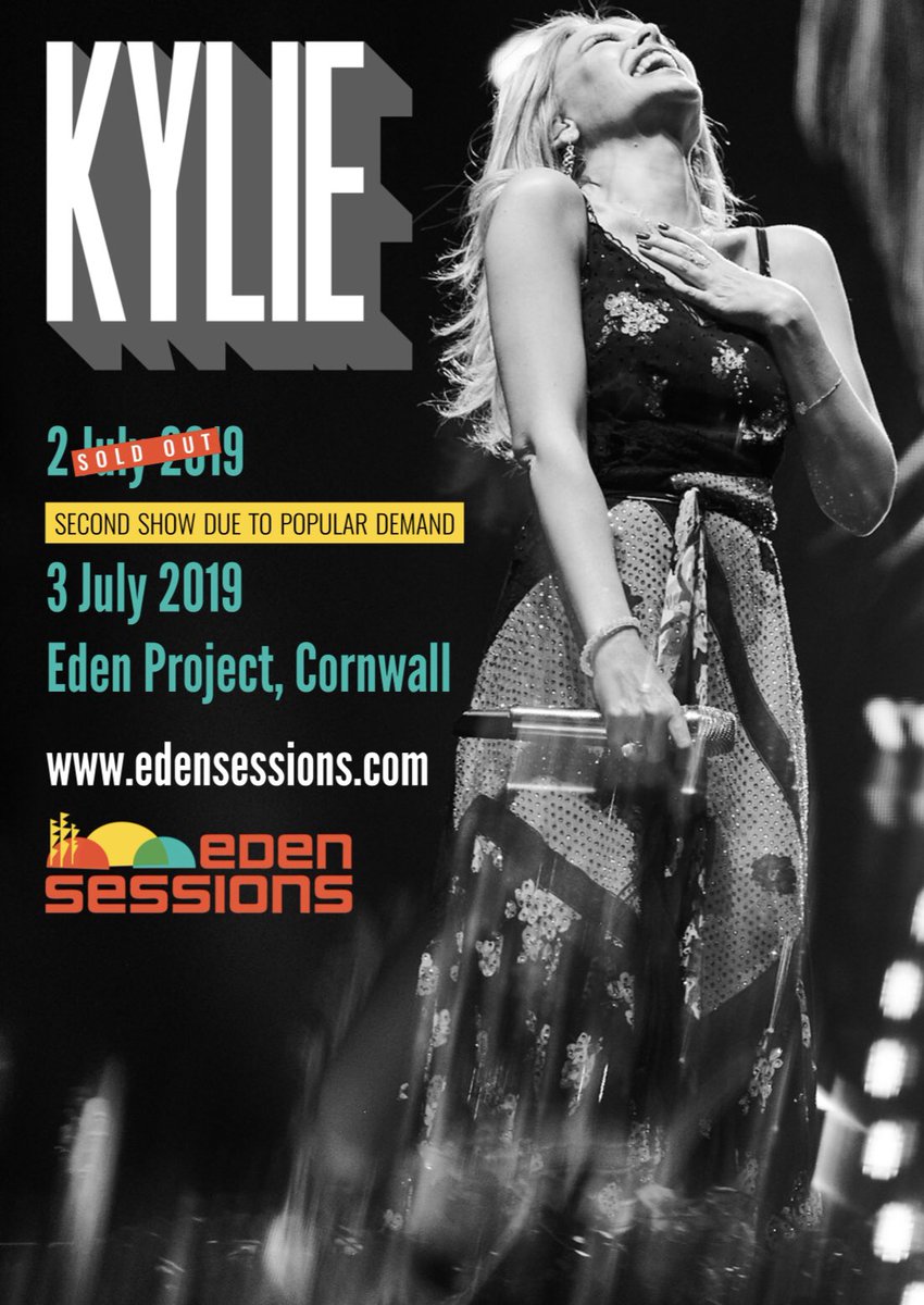 Lovers, we’ve just added a 2nd @TheEdenSessions #KylieSummer2019 show! ???? Details at https://t.co/GVg4T8ca9n https://t.co/45mmyt5WRR