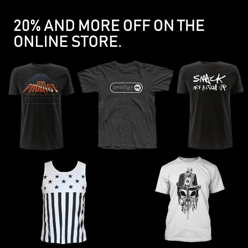 20% and more off of selected items in the online store now.  