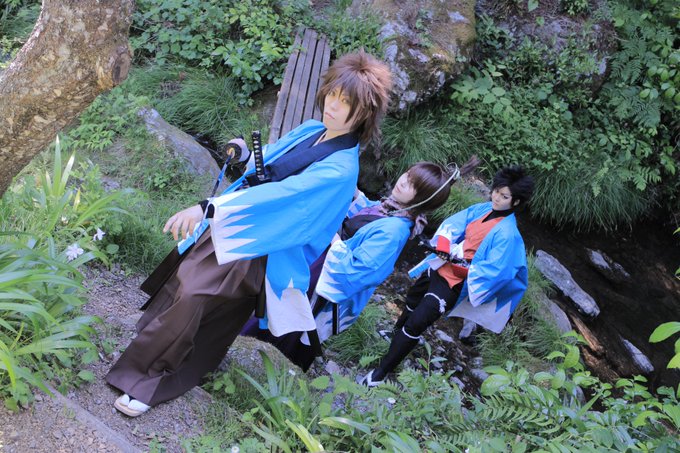 【コス写真注意】明日はいよいよちるらんDay!!今回副長は長髪だから写真と違うけど、副長のけっしー、鬼子の蘭さん、そして 【コス写真注意】明日はいよいよちるらんDay!!今回副長は長髪だから写真と違うけど、副長のけっしー、鬼子の蘭さん、そして