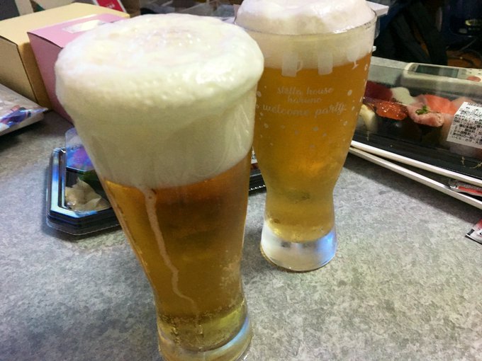 黄金比のビールで #たくのみ 🍺卍#スーシー美味い 黄金比のビールで #たくのみ 🍺卍#スーシー美味い